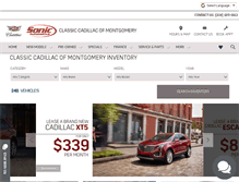Tablet Screenshot of cadillacofmontgomery.com